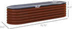 Outsunny 6.5' x 2' x 1.4' Galvanized Raised Garden Bed Kit, Outdoor Metal - Image 7