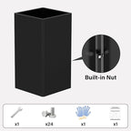 26" Tall Planters, Outdoor＆Indoor Black Planter Pots, Durable All-Weather Use - Image 3