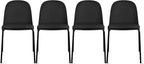 2xhome Modern Stackable Armless Dining Chair | Plastic Shell Seat by 2xhome
