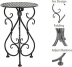 Metal Plant Stands 2 Pack, Heavy Duty Plant Pedestal 17" Tall, Single Flower - Image 6