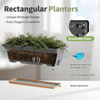 Window Box Planter, 6 Pack Plastic Vegetable Flower Window Planters Boxes 16 - Image 3