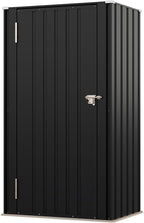 Devoko 22 Cuft Lockable Metal Storage Shed, Vertical Indoor Outdoor Tool Cabinet - Image 7