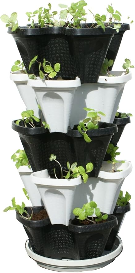 Mr. Stacky Multiple Color 5 Layer 13inch Vertical Planter by Mr.+Stacky
