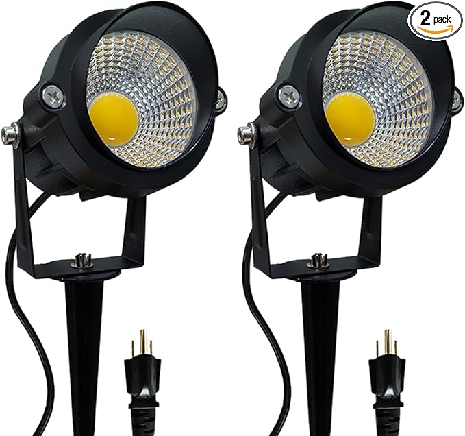 LED Outdoor Landscape Spotlight - 120V 12W Warm White Waterproof Spot Lights by DOBELAY-BackyardAmbianceCreator