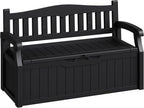 80-Gallon Outdoor Storage Bench, Waterproof Deck Box by Acurax