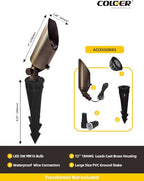 COLOER Brass Landscape Spotlights, 6 Pack Spotlight Fixture Outdoor - Image 4