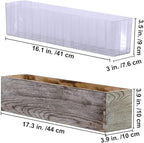 10 Pcs Plastic Planter Liners Clear Rectangular Plastic Liners - Image 4