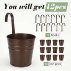 HowRU Hanging Flower Pots, Railing Planter Box - Image 4