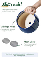 LE TAUCI Plant Pots, 4.1+5.1+6.5 inch, Ceramic Planters - Image 5