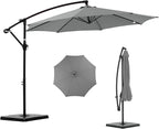 NEWBULIG 10FT Patio Umbrella, Offset Cantilever Outdoor Patio Table Umbrella by NEWBULIG
