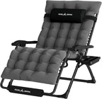 UDPATIO Oversized Zero Gravity Chair, 33In XXL Patio Reclining Chair by UDPATIO