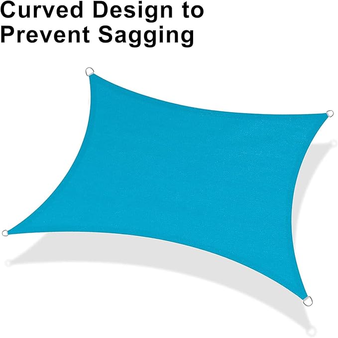 LOVE STORY Custom Size 16'x18' Turquoise Blue Sun Shade Sail Rectangle UV Block - Image 6