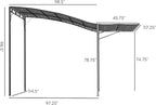 Outsunny 10' x 8' Outdoor Pergola and Patio Gazebo, Extendable Side Awning - Image 7