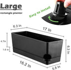 Self Watering Pots for Indoor Plants 17 Inches Window Boxes Planters - Image 3