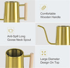 Watering Can Indoor Plants, 35 oz/1000 ml Metal Stainless Steel Watering Can Pot - Image 4