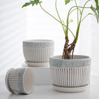 Ton Sin Grey Flower Pots, Texture Planter - Image 6
