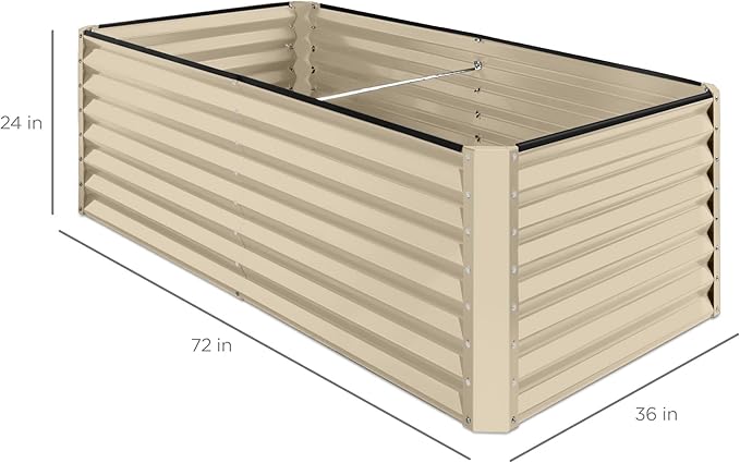 Best Choice Products 6x3x2ft Outdoor Metal Raised Garden Bed, Deep Root Box - Image 8