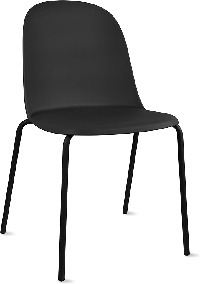 2xhome Modern Stackable Armless Dining Chair | Plastic Shell Seat - Image 9