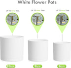 10/8/6 inch Deep Flower Pots, 3 Pack Cylinder Tall Plant Pots - Image 6