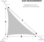 ASTEROUTDOOR Sun Shade Sail Triangle 16' x 16' x 22.64' UV Block Canopy - Image 4