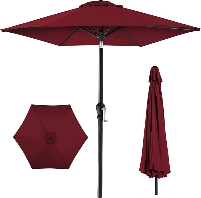 Best Choice Products 10ft Outdoor Table Compatible Steel Polyester Market Patio by BestChoiceProducts