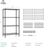 1000 lbs 4 Tier Shelf Metal Storage Shelves Shelving Wire Rack Heavy Duty - Image 3