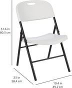 Amazon Basics Sturdy Foldable Plastic Chair, 350-Pound Capacity - Image 3