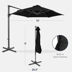 Best Choice Products 10ft Offset Cantilever Hanging Market Patio Umbrella - Image 2