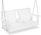 Poly Lumber 2-Seat Porch Swing, HIPS 4.5-Feet Bench Swing by Mosbrisa