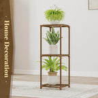 Bamworld Small Plant Stand Indoor 3 Tier Plant Shelf Outdoor Corner Plant Holder - Image 4
