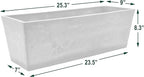 Arcadia Garden Products U65TP Plastic/Stone/Wood Composite Simplicity Window Box - Image 6