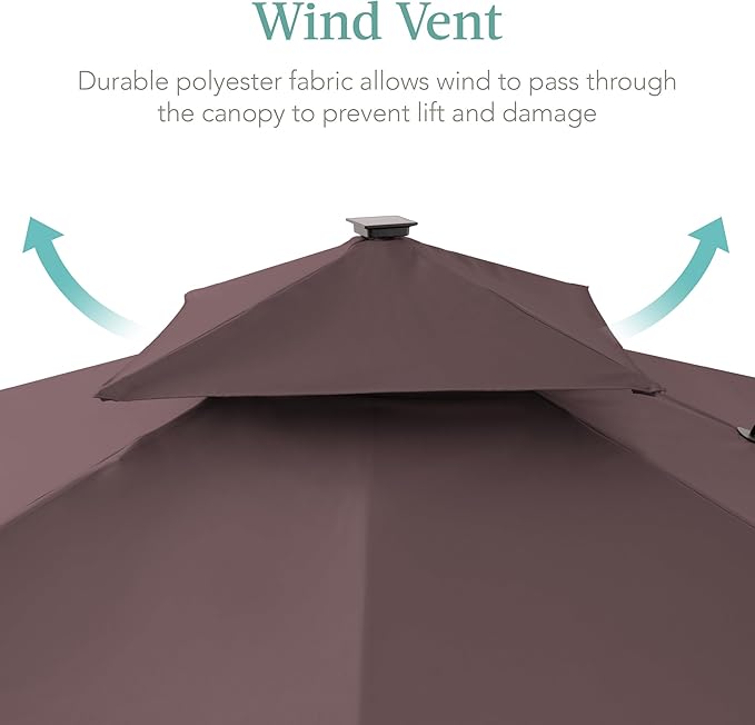 Best Choice Products 10x10ft Cantilever Patio Umbrella w/Base Included - Image 6