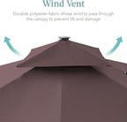 Best Choice Products 10x10ft Cantilever Patio Umbrella w/Base Included - Image 6