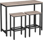 HOOBRO Bar Table and Chairs Set, 47.2” Rectangular Pub Table by HOOBRO