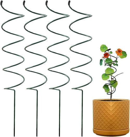 4Pack Spiral Tomato Stakes Plant Trellis ，Indoor Metal Wire Garden Trellis by kvzvk