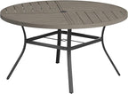 VICLLAX Round Patio Table with Adjustable Umbrella Hole by HOME