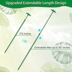 Extendable Plant Stakes, Length Scalable from 17.5IN to 30.1IN Plant Support - Image 5
