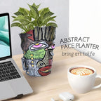 Abstract Face Planters Pots Head, Unique Head Planter - Image 4
