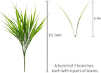alyptus Artificial Grass Outdoor 12 Bundles Fake Plants Outside Green Onion - Image 2