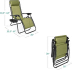 Best Choice Products Set of 2 Adjustable Steel Mesh Zero Gravity Lounge Chair - Image 2