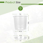 7 Inch Clear Nursery Pots for Plants - Image 2
