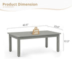 LUE BONA Outdoor Coffee Table, HDPS Patio Coffee Tables - Image 3