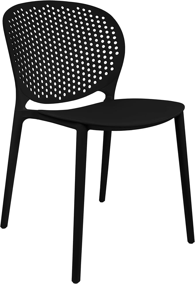 2xhome Set of 3 Patio Dining Chairs | Modern Stackable Outdoor Pool Side Chair - Image 7