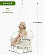 Greenstell Hammock Chair, Macrame Swing Chair - Image 5