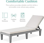 Best Choice Products Outdoor Lounge Chair, Resin Patio Chaise Lounger - Image 5