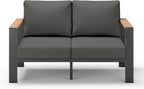 Aluminum Outdoor Patio Furniture Loveseat, All-Weather Patio Conversation Sets by ComfCove