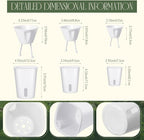 18 Pcs Self Watering Pots Plastic Plant 3 Sizes Flower Plant Pot - Image 3