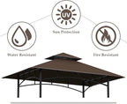 Grill Gazebo Replacement Top, 5 * 8 Outdoor BBQ Top Cover, Double Layer BBQ - Image 2