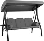 HOMREST 3 Seat Outdoor Porch Swing by HOMREST