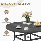 MELLCOM 53'' Round Outdoor Dining Table - Image 6